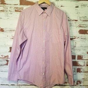 Banana Republic Plaid Lilac Button Down Large